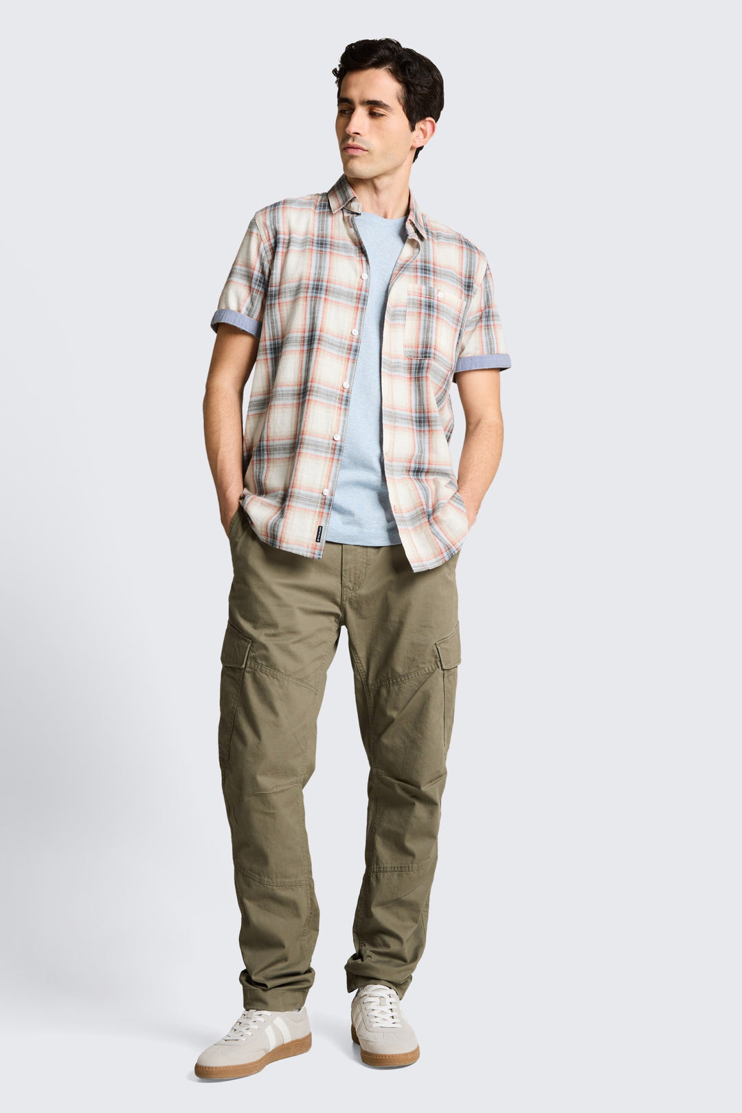 Chemise manches courtes à carreaux