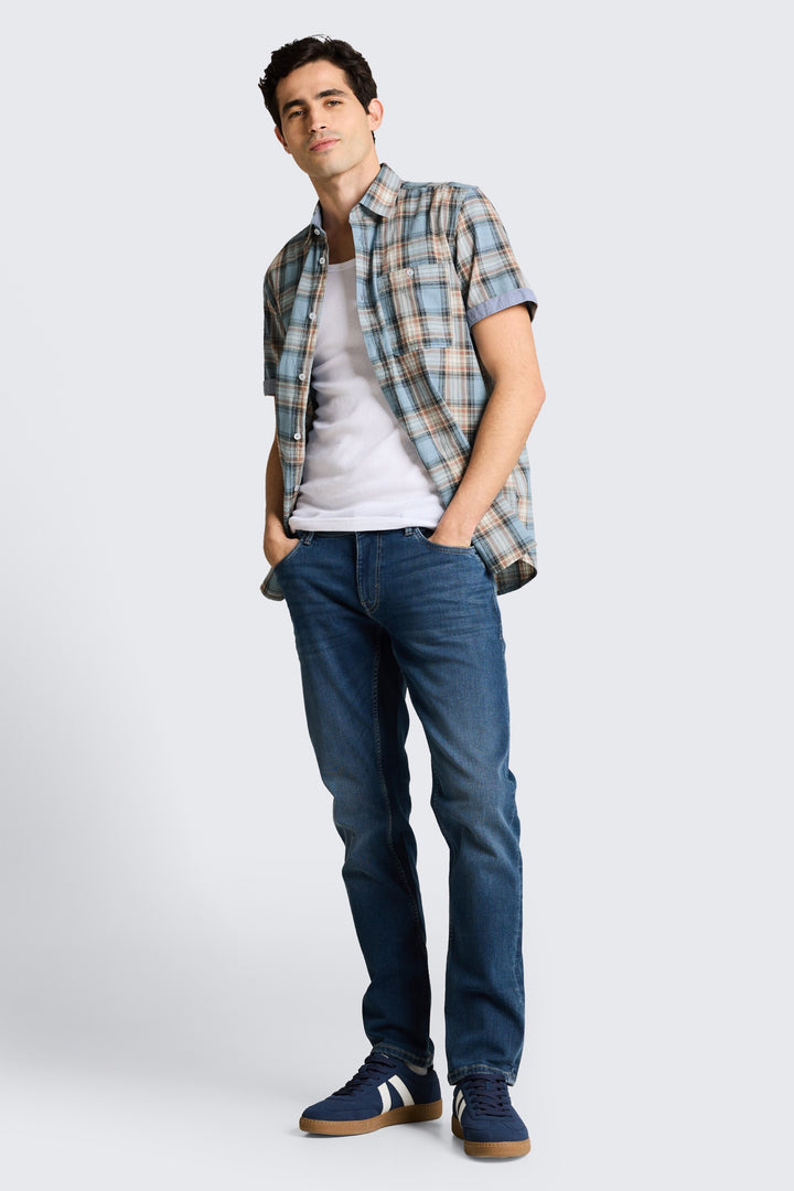 Chemise manches courtes à carreaux