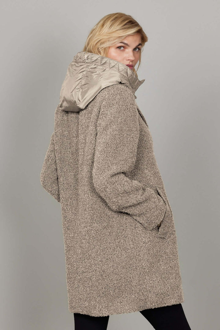 Manteau laine bouclée