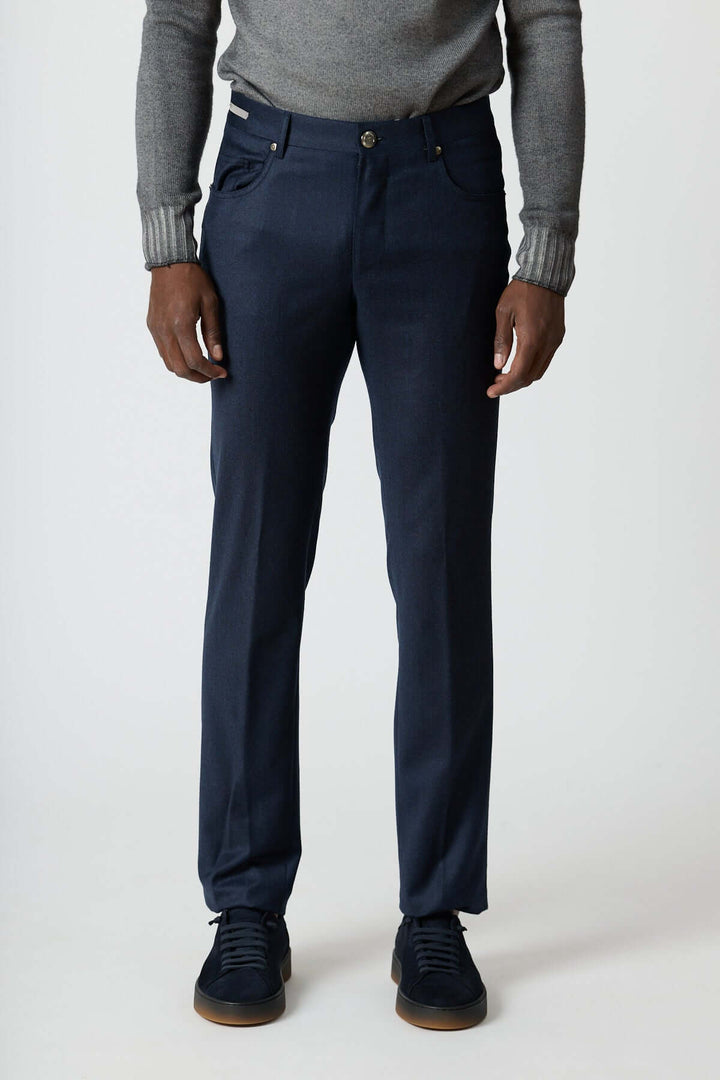 Pantalon habillé 5 poches en laine