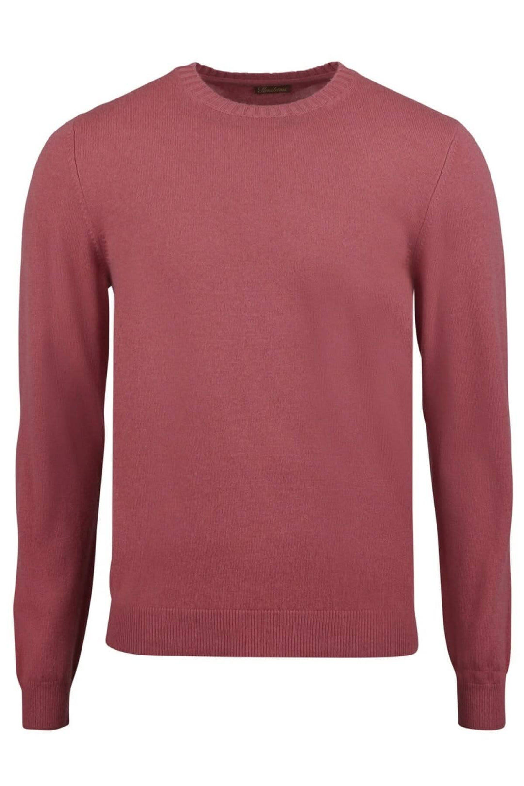 Chandail de cachemire Stenströms en rose, col ras du cou, idéal pour un look élégant et chaleureux.