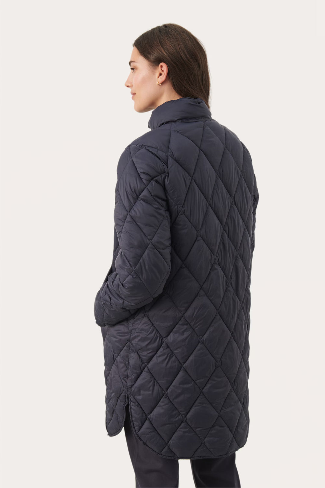 Manteau matelassé à losanges