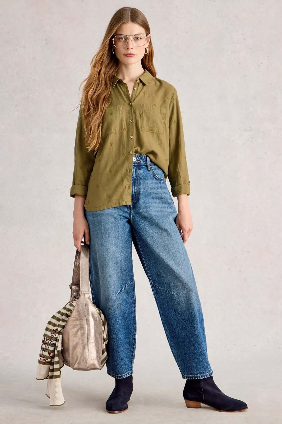 Chemise en coton manches retroussables