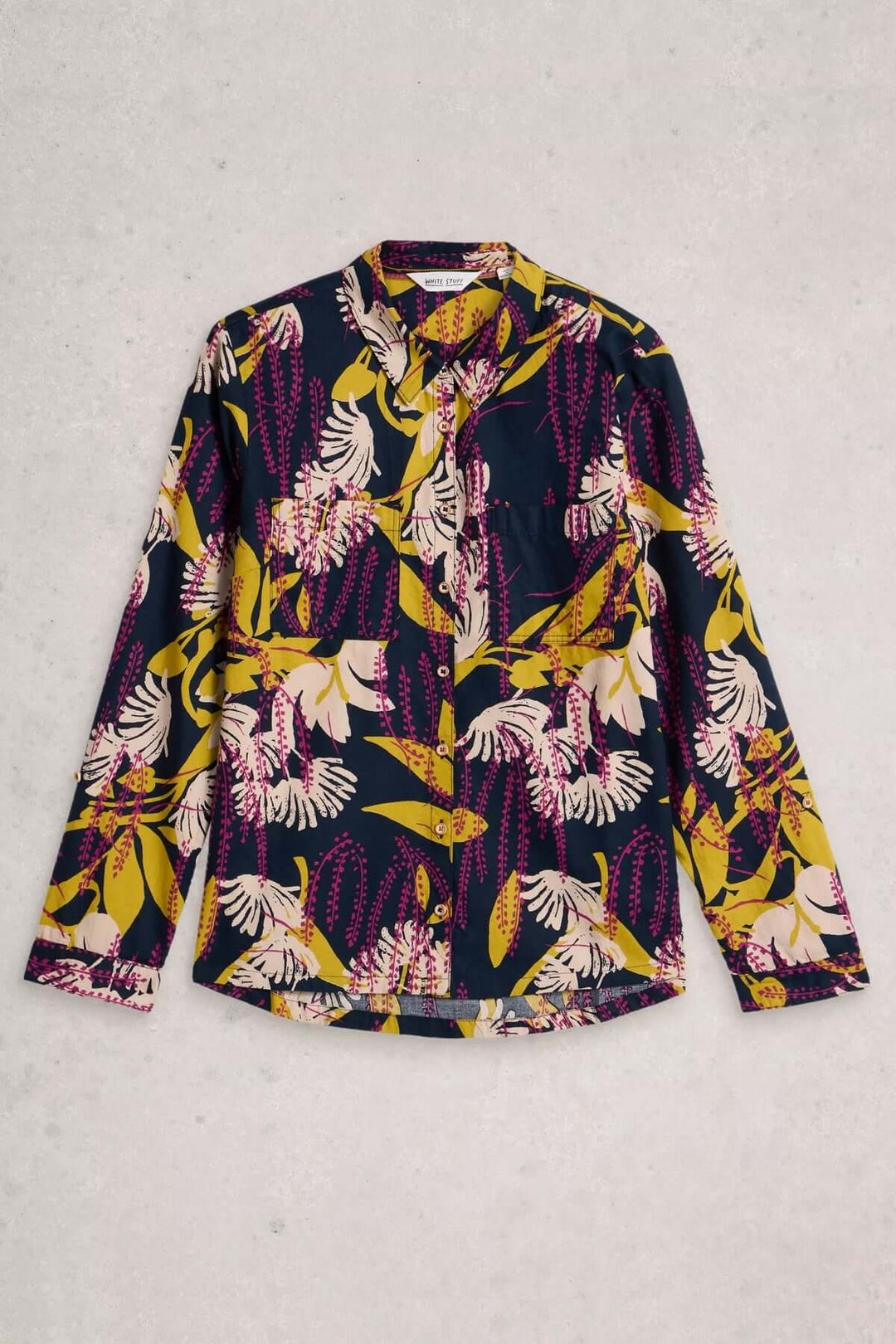 Chemise en coton manches retroussables