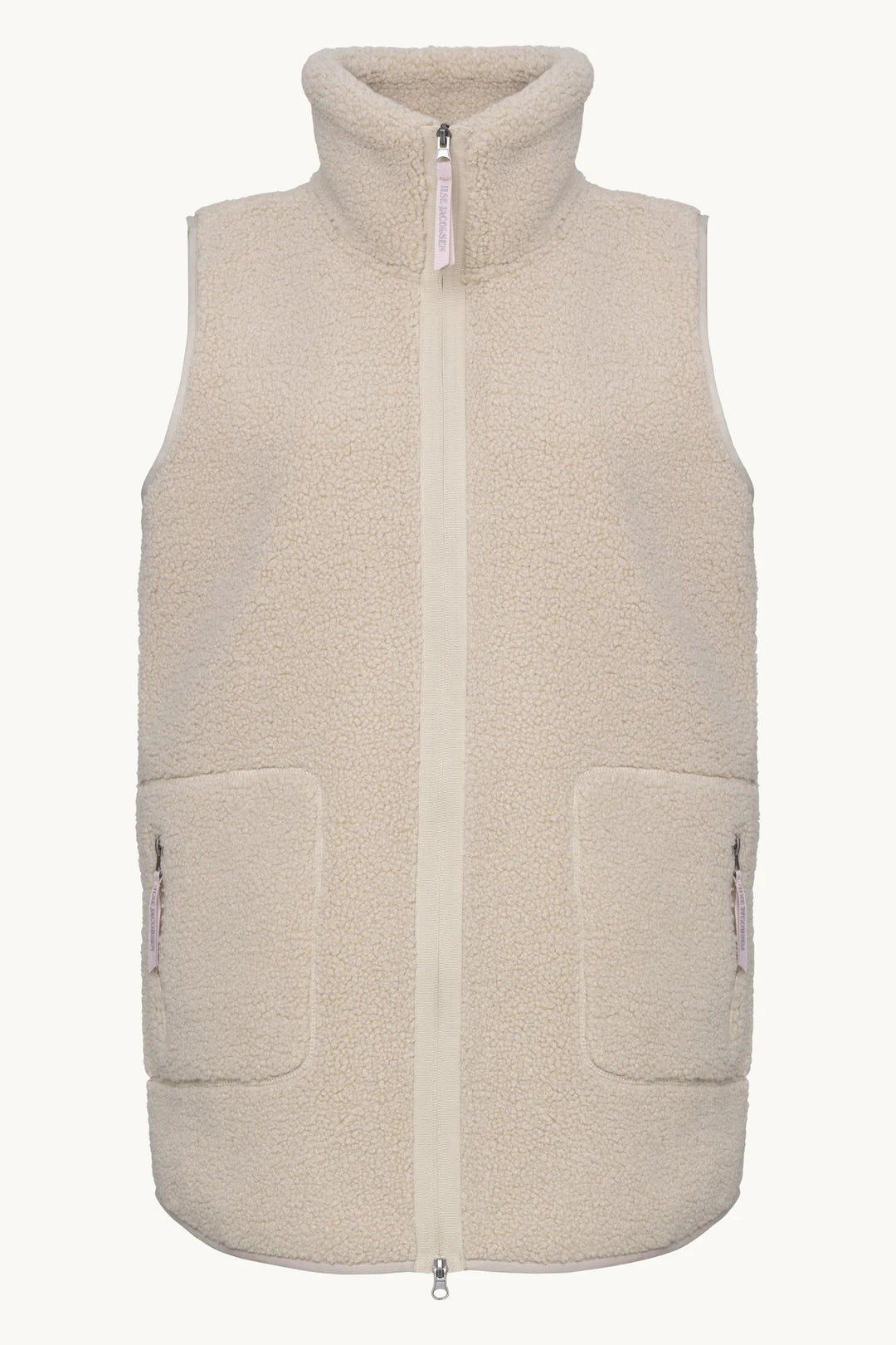 Veste longue sans manches en sherpa