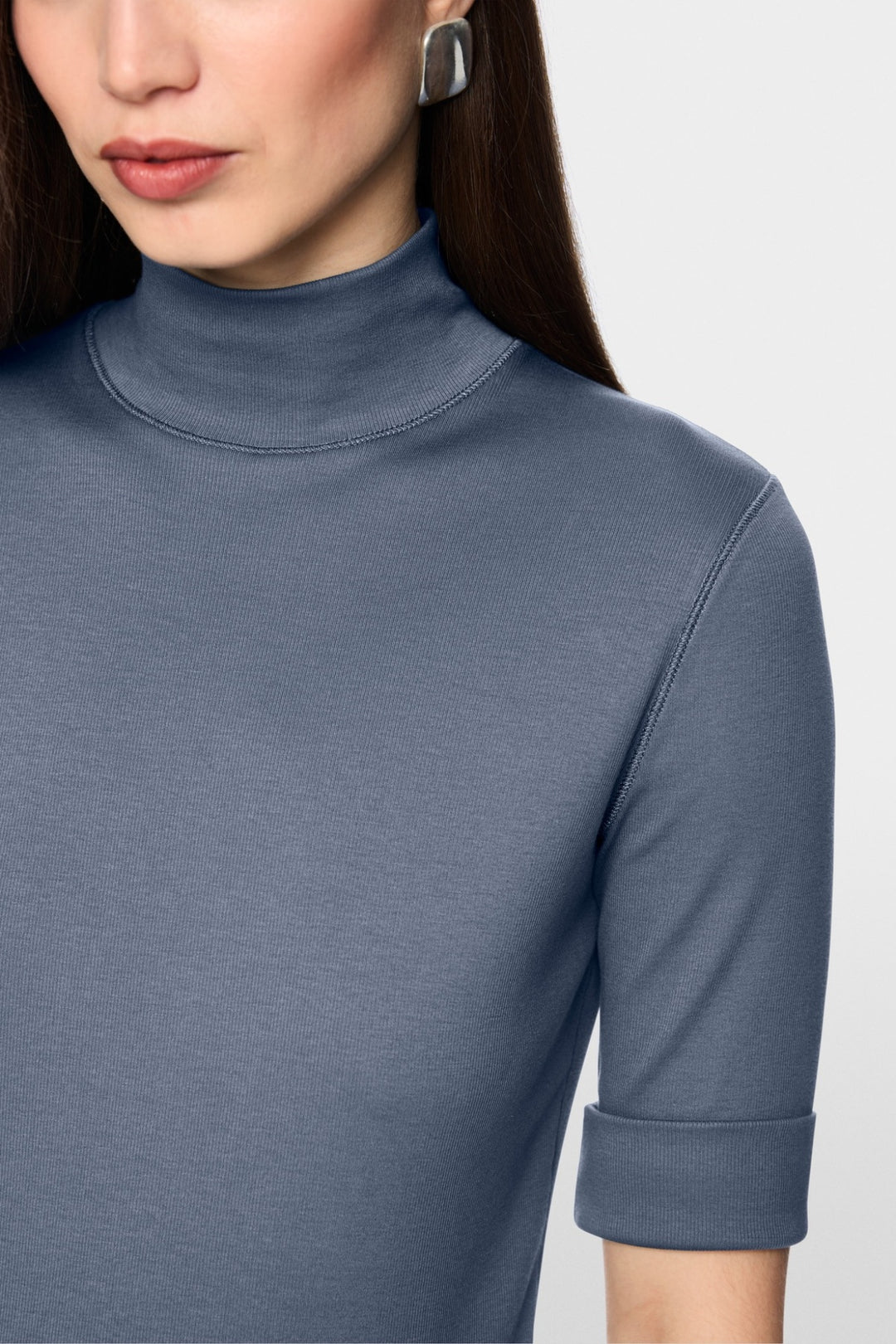 3/4-Sleeve Turtleneck Top
