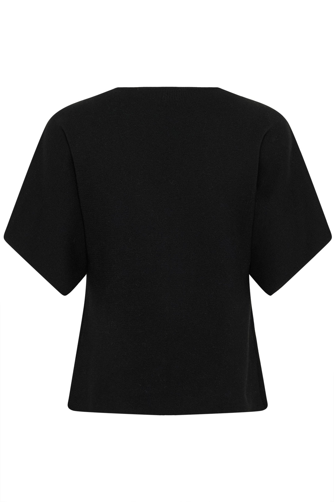 Vue arrière du Cardigan Jessica noir élégant avec coupe droite et évasée.
