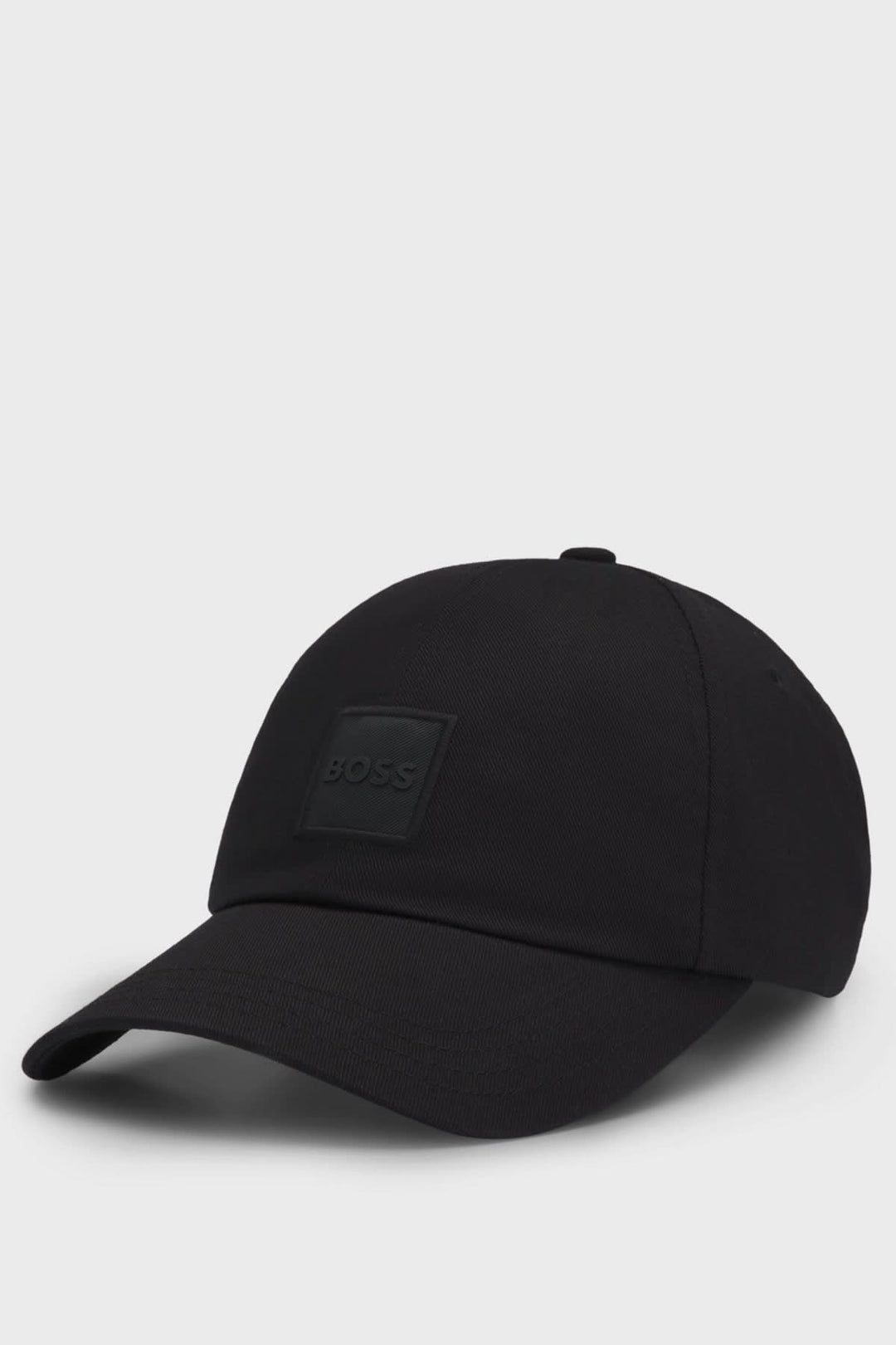 Casquette BOSS noire avec écusson ton sur ton, style contemporain et élégant, parfaite pour l&