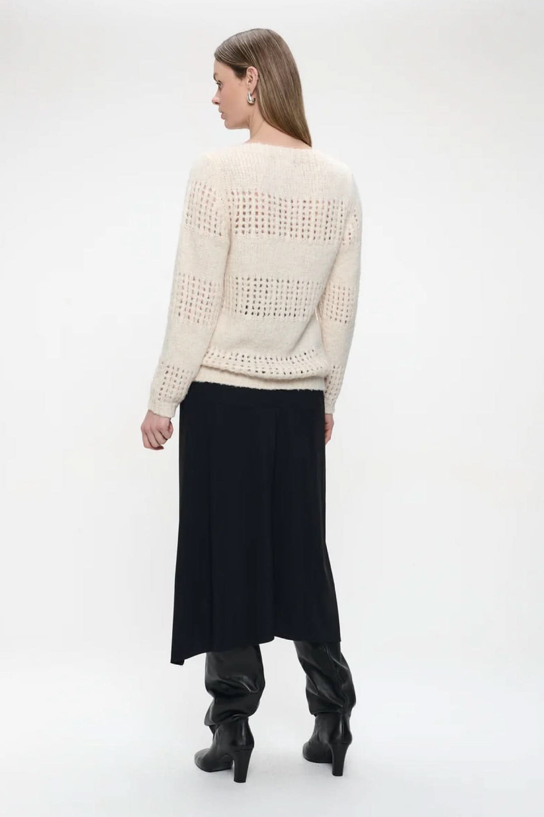 Chandail ajouré à encolure ronde