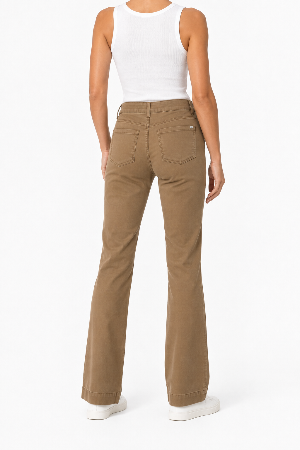 Pantalon Mary évasé à poches plaquées