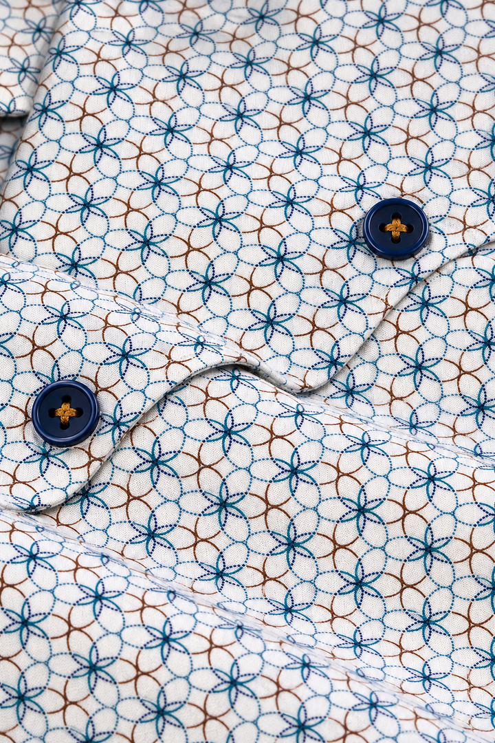 Chemise sport imprimée géométrique