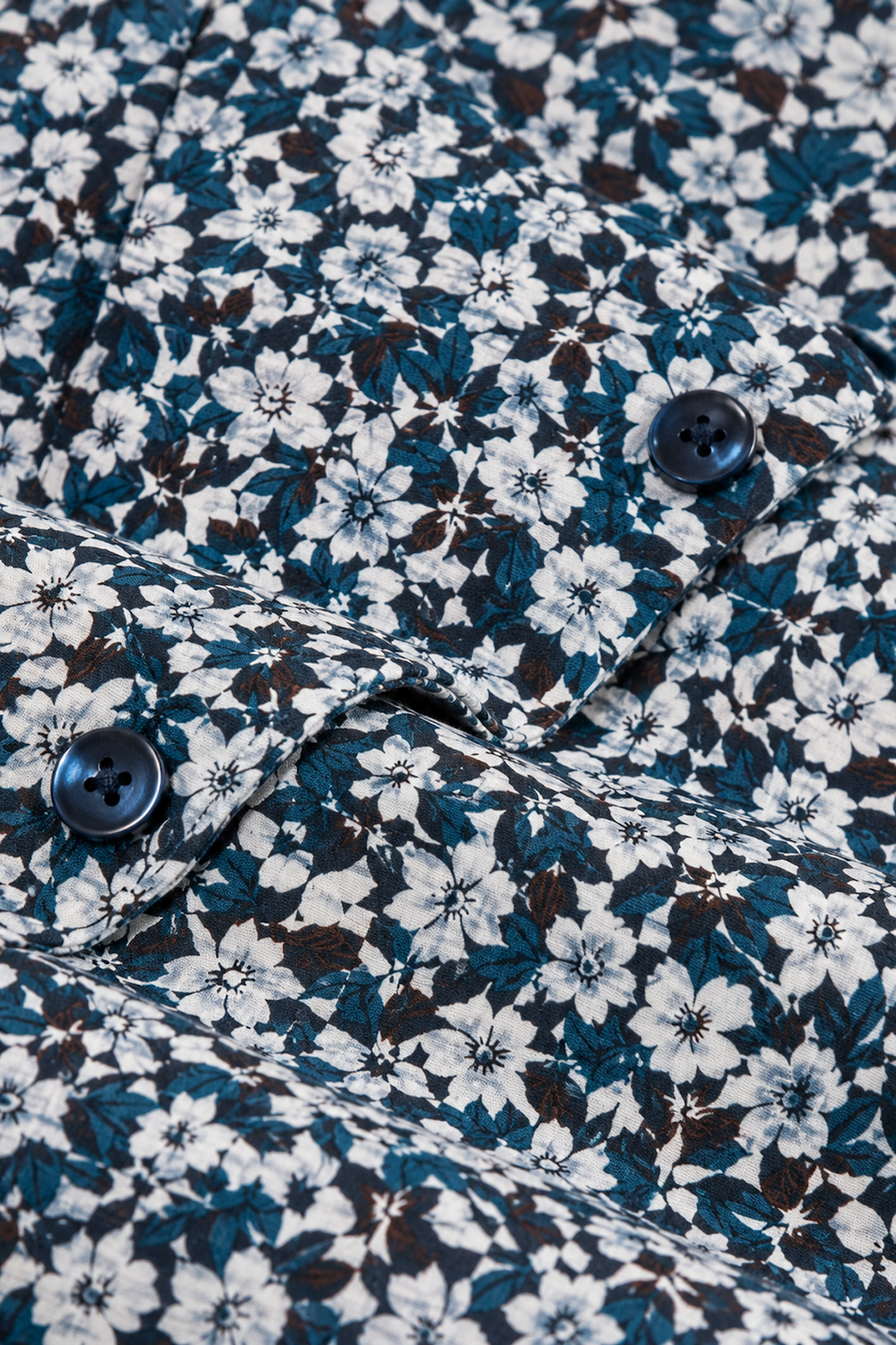 Floral mosaic print casual shirt