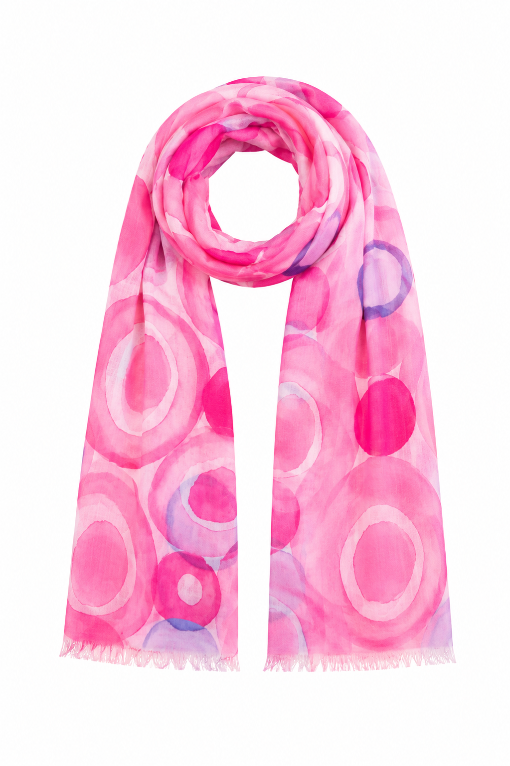 Lightweight scarf with an artistic pattern