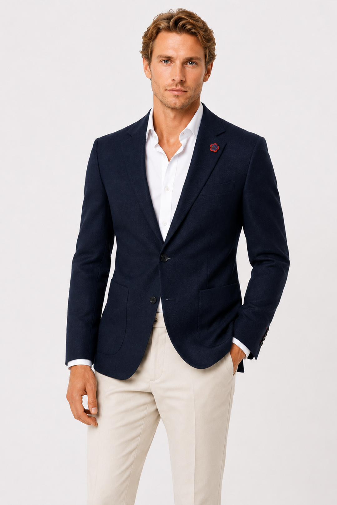 Stretch textured blazer