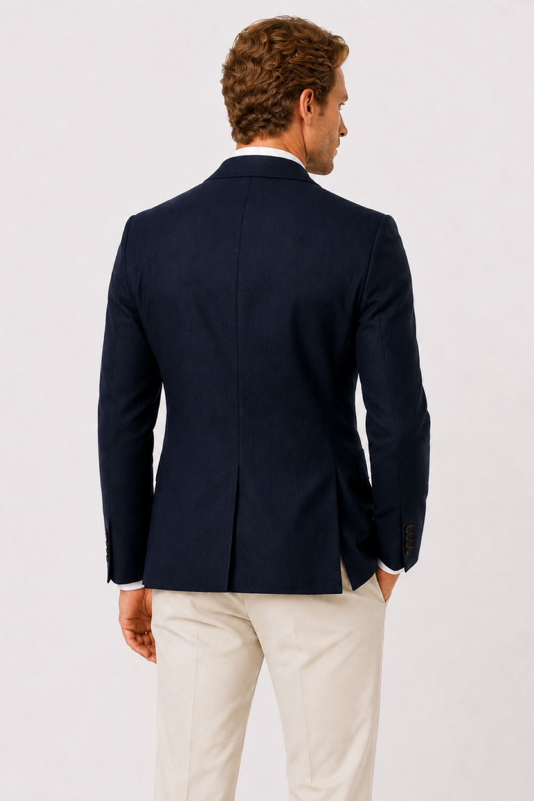 Stretch textured blazer