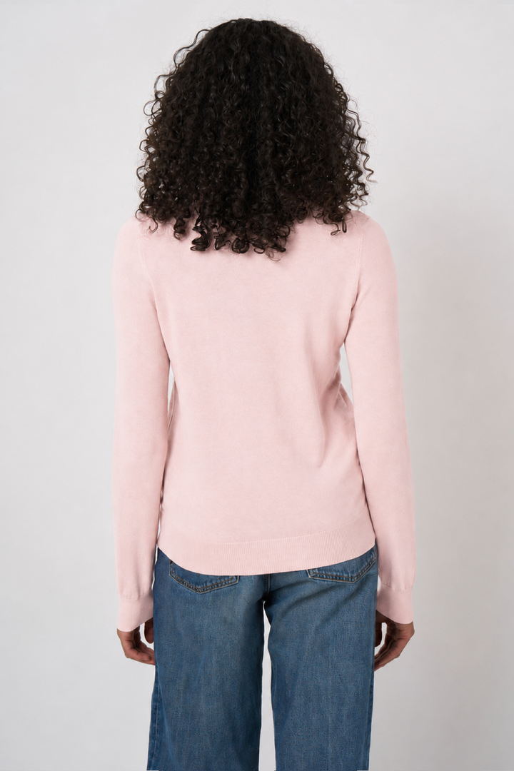 Long-sleeve V-neck sweater