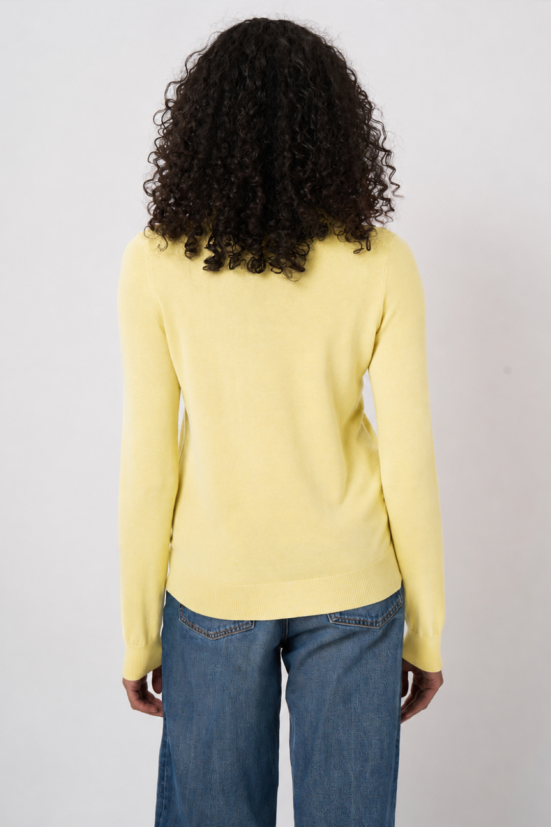 Long-sleeve V-neck sweater
