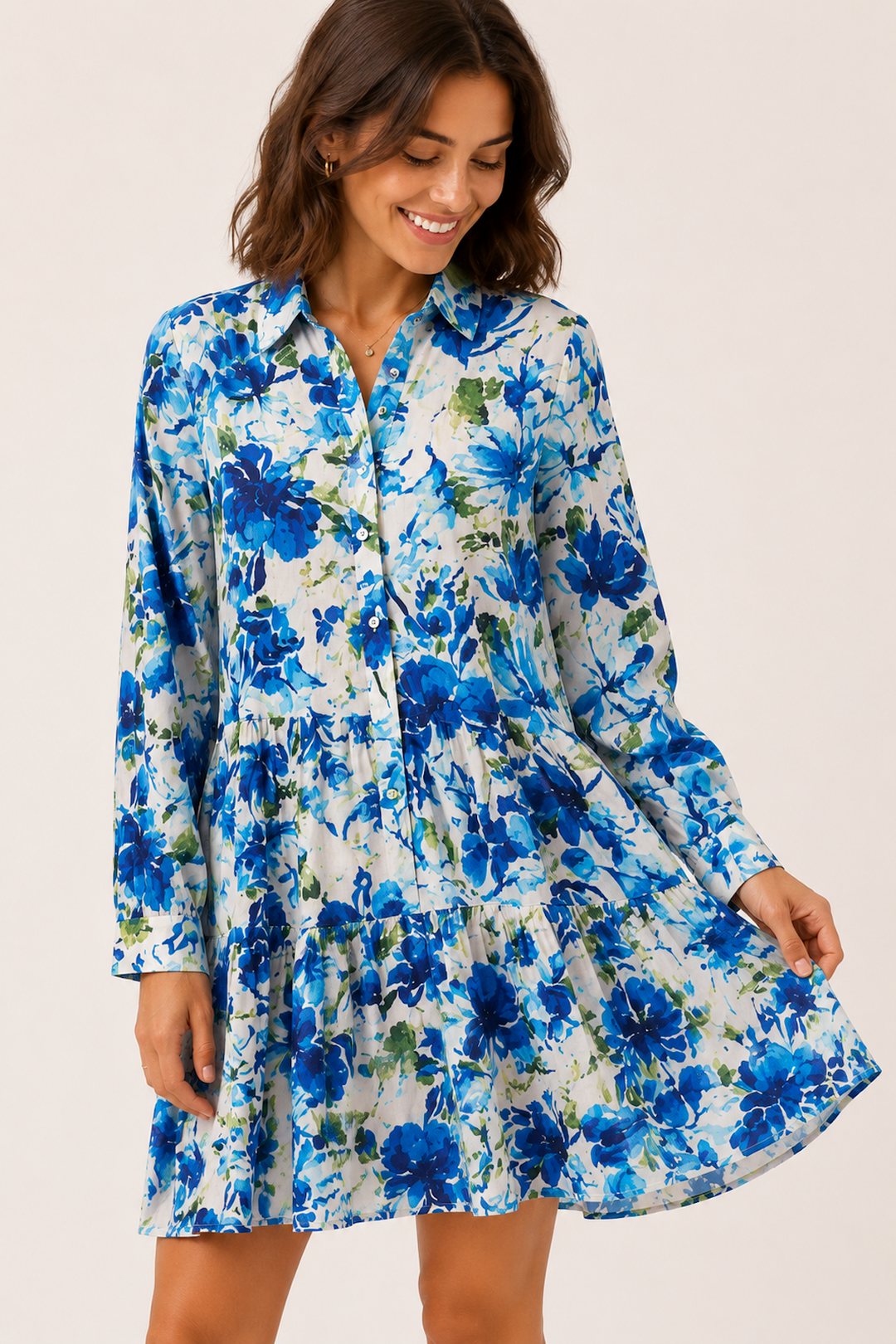Robe fluide imprimée abstraite