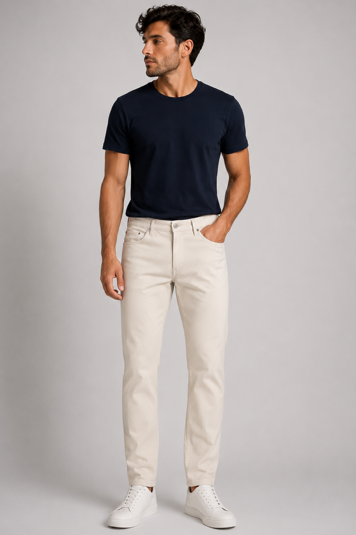 Fitted ankle-length pants
