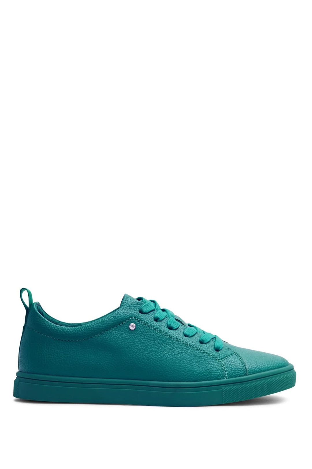 Chaussures simples à lacets pour femme en teinte turquoise, design épuré et écoresponsable.