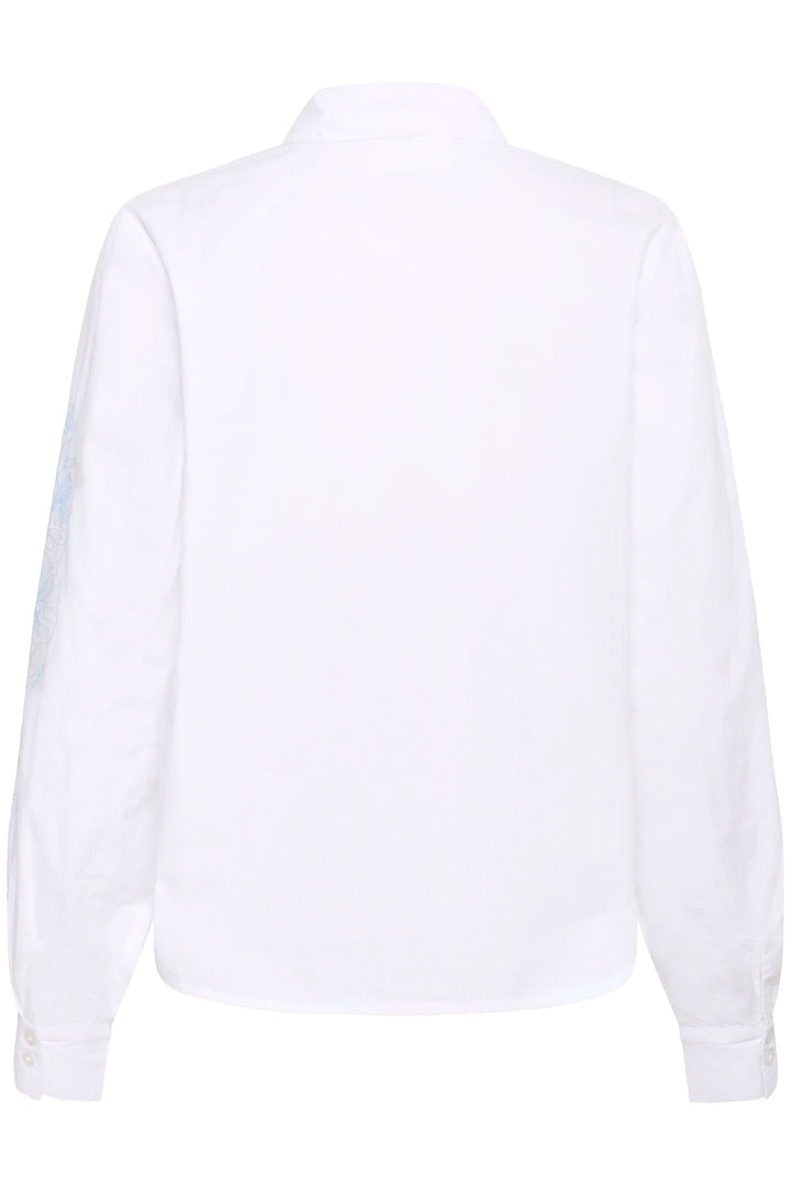 Vue arrière de la Chemise Jolene avec motif floral, coupe droite et col classique, idéale pour des looks élégants et confortables.