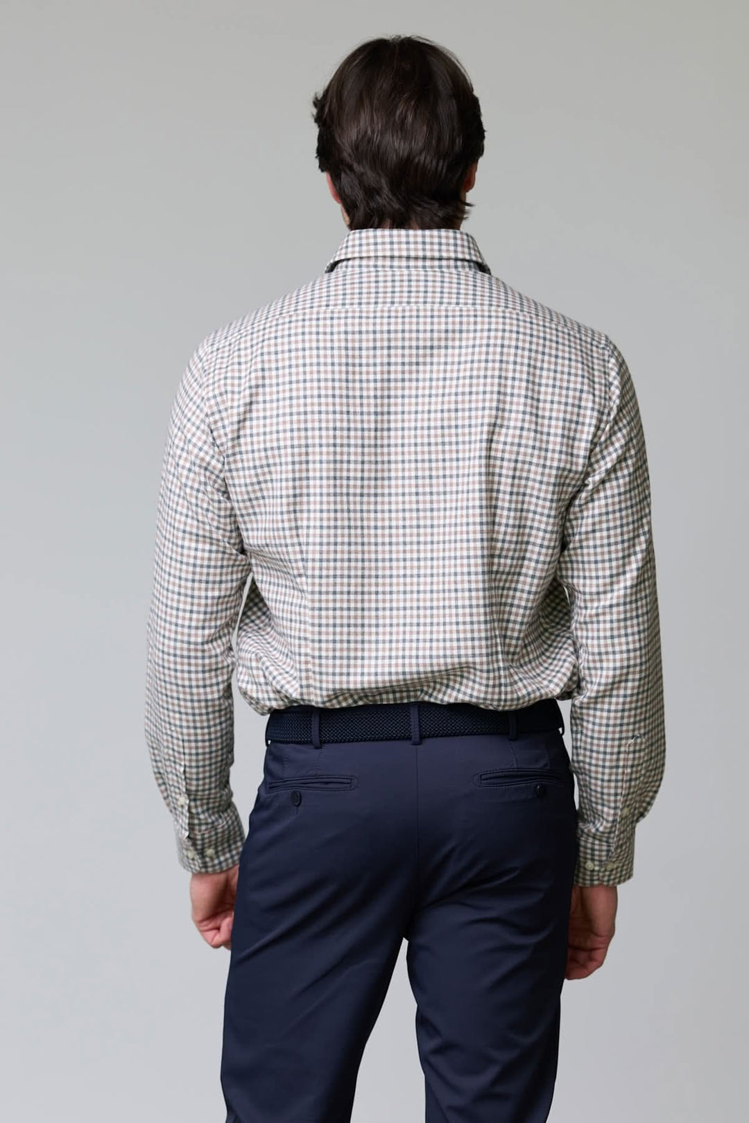 Chemise à carreaux mini-vichy en flanelle