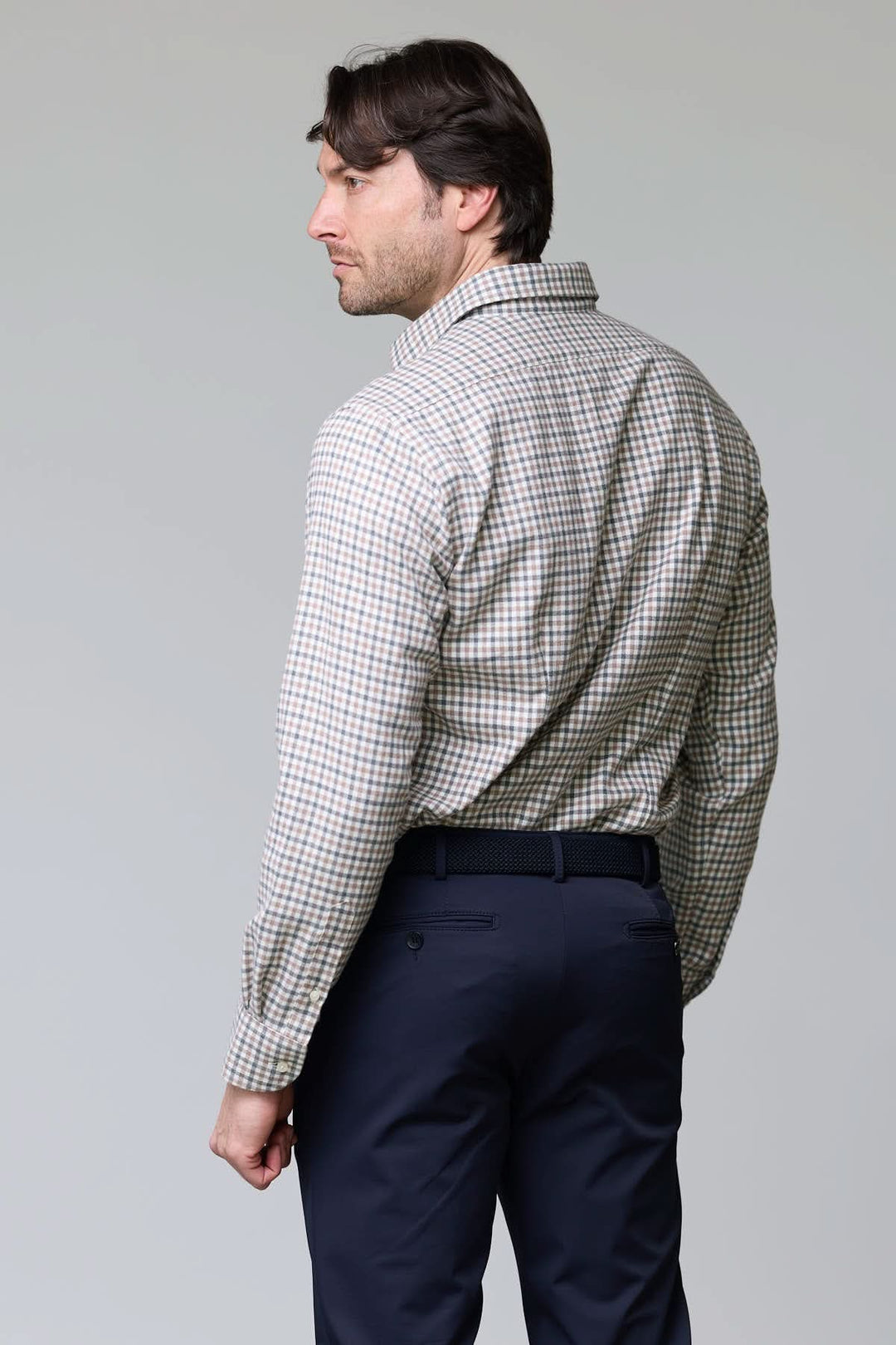 Chemise à carreaux mini-vichy en flanelle