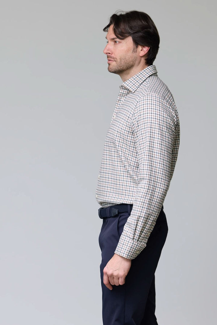 Chemise à carreaux mini-vichy en flanelle