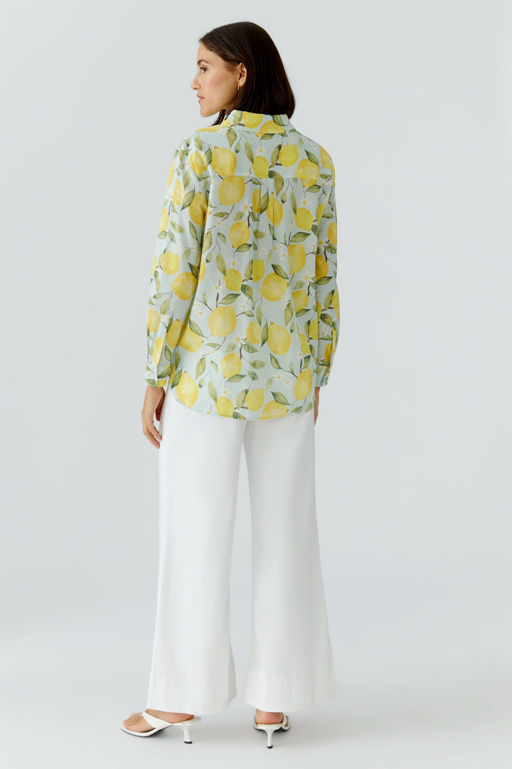 Flowy shirt with lemon print