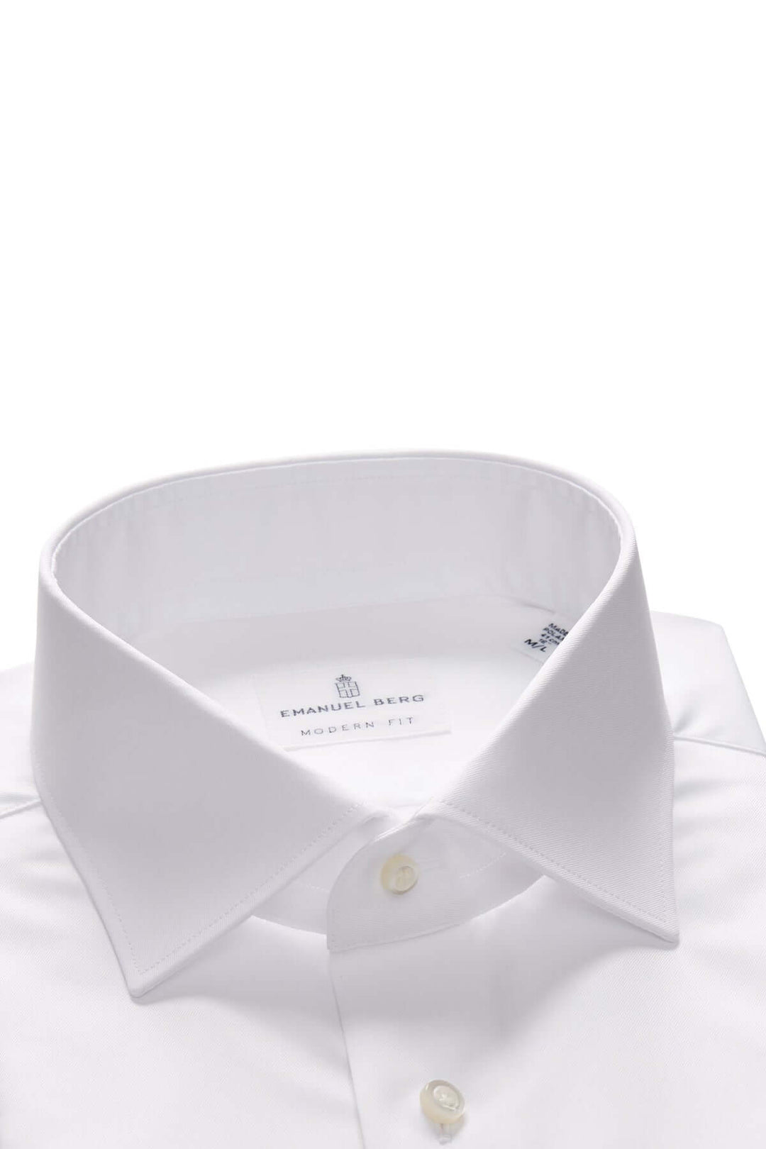 Col Mr. Crown de chemise habillée en twill de coton, élégant et infroissable.