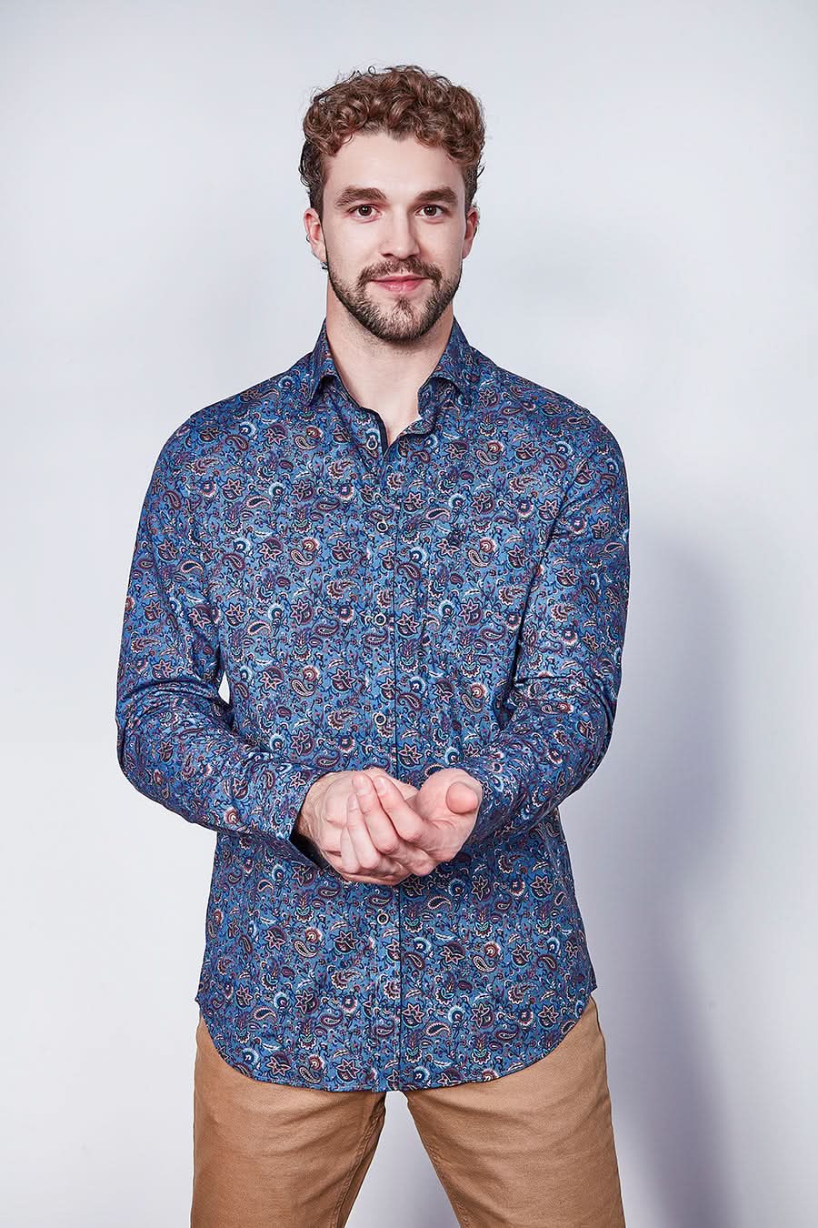 Chemise imprimée à motif cachemire