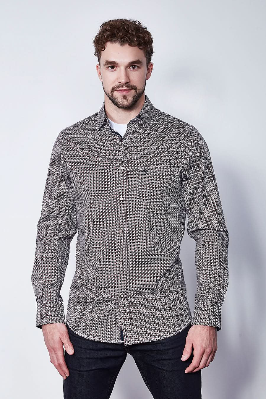 Chemise imprimée à motif géométrique