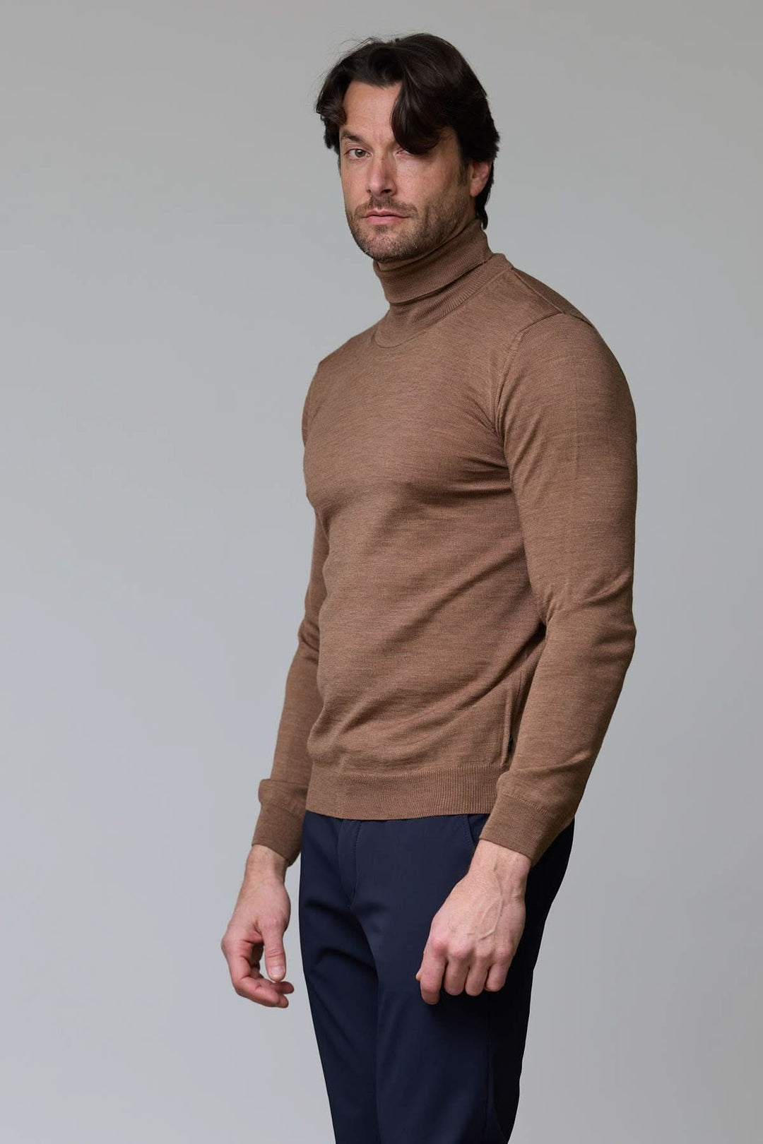 Col roulé en laine mérinos