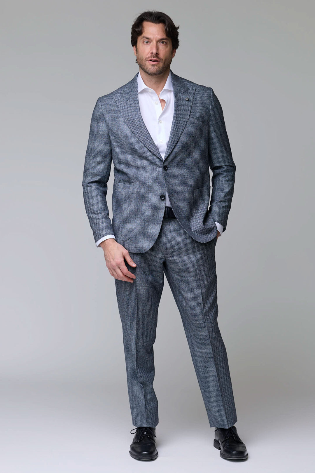 Complet à motif micro-carreaux