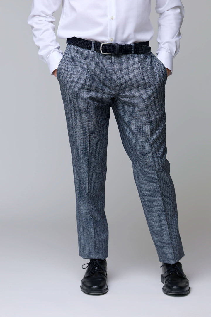 Complet à motif micro-carreaux