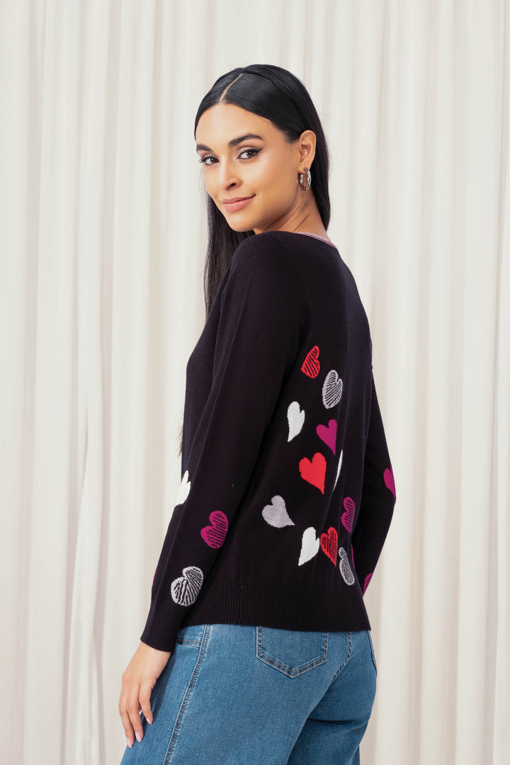 Chandail à motifs de cœurs