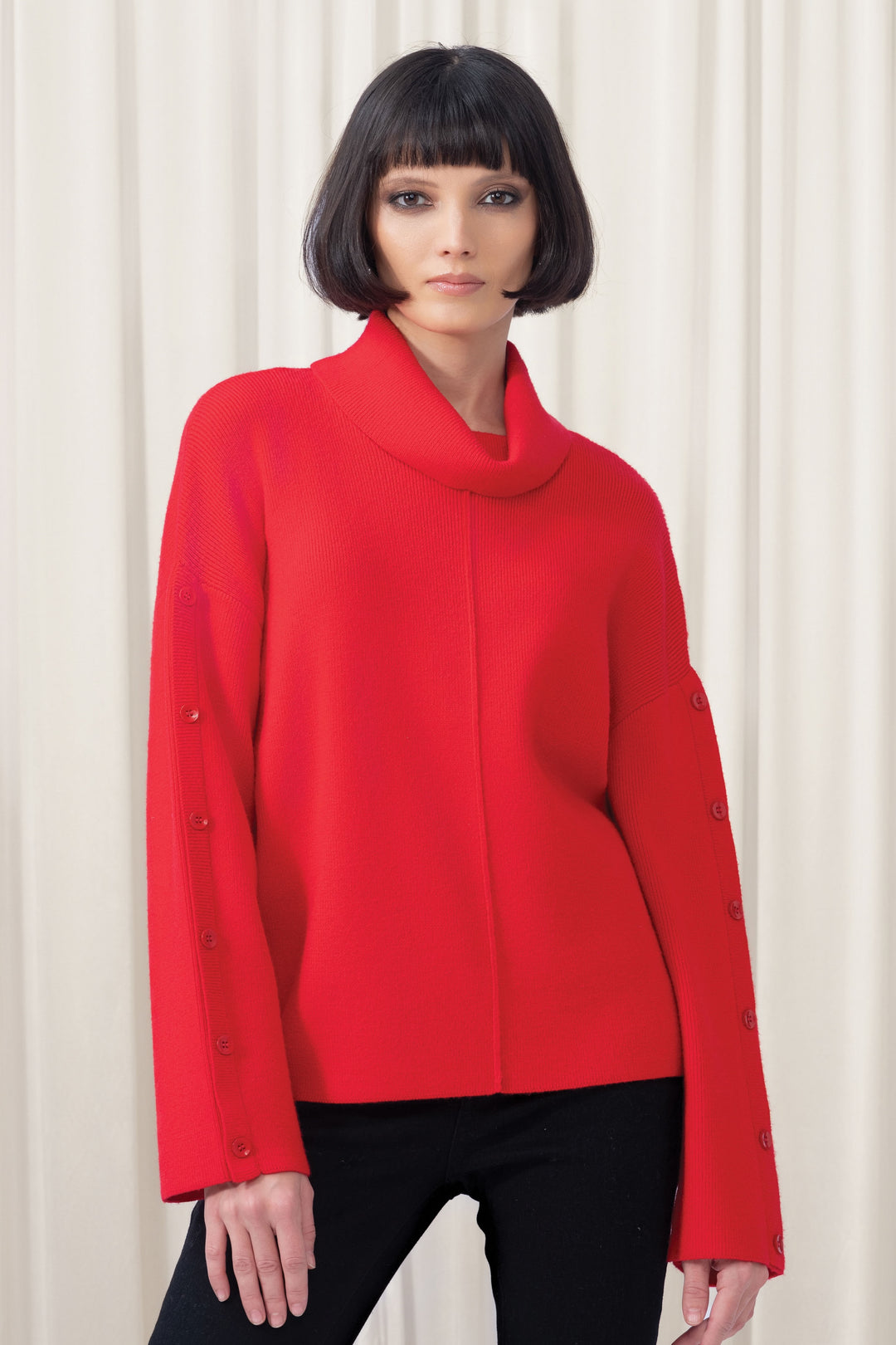 Chandail à col drapé