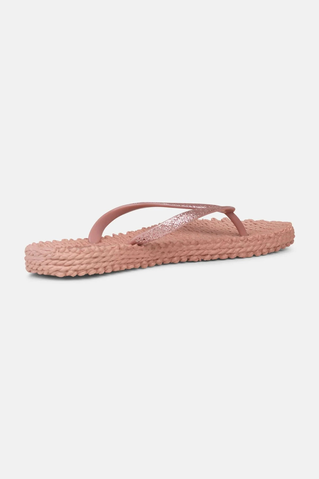 Sandales avec paillette en caoutchouc rose, légères et confortables, modèle Cheerful. Parfaites pour l'été.