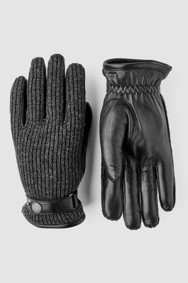 Gants de cuir Christopher avec revers tricoté, paume en peau de mouton, ajustement optimal et style décontracté.