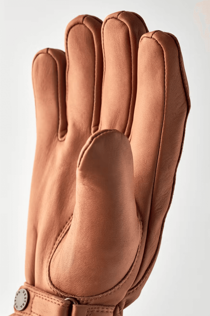 Gants en cuir Burensvik en peau de cerf, chauds et élégants pour l'hiver avec bracelet ajustable.