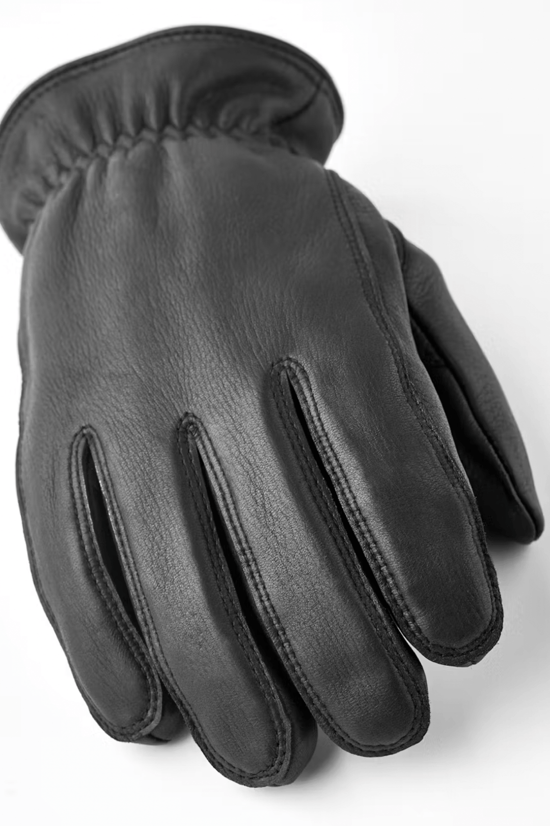Gants en cuir noir Burensvik, chauds et souples, parfaits pour l'hiver et les journées froides.