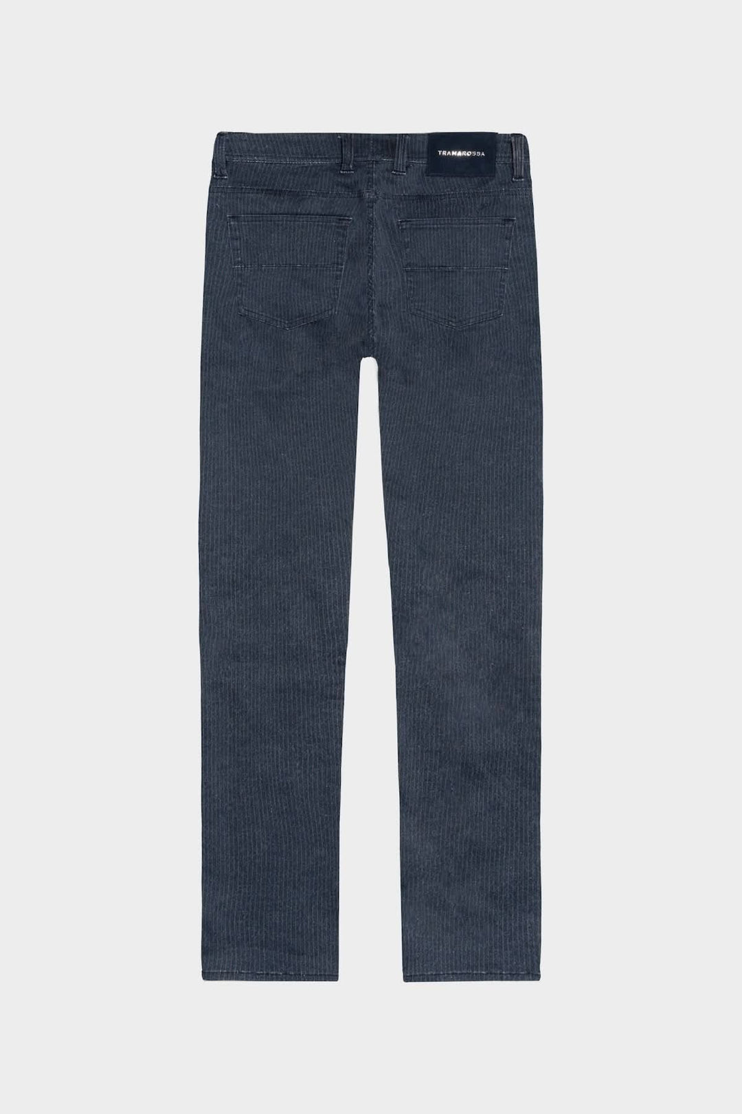 Jean coupe Michelangelo imprimé Hyper, fin et brillant avec rayures inclinées, en coton et élasthanne.