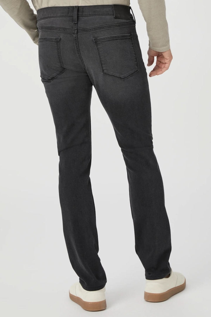 Jean slim noir délavé Lennox, vue arrière, en denim TRANSCEND pour confort optimal au quotidien.