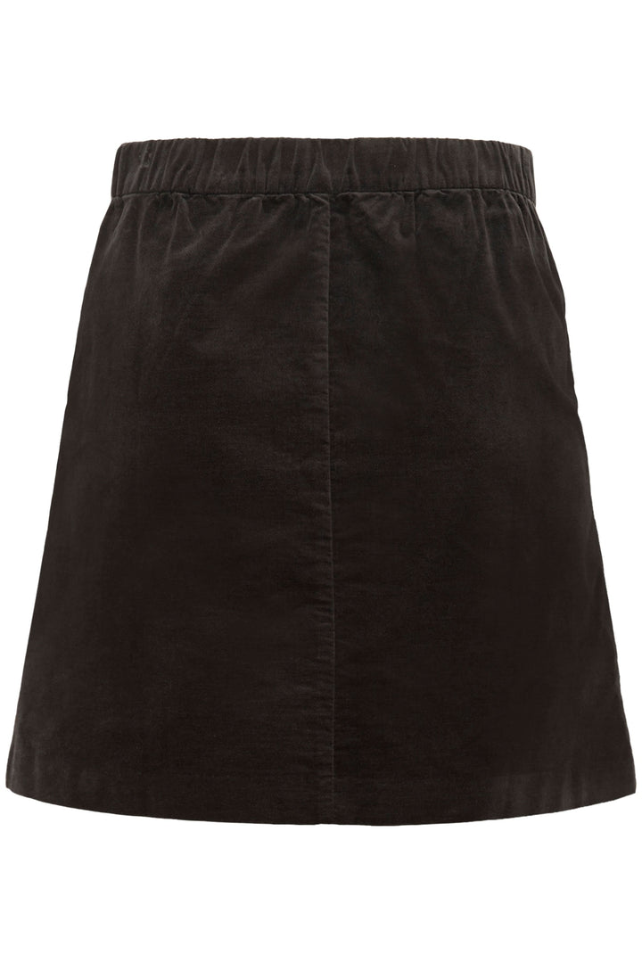 Jupe Lings en velours côtelé, jupe classique coupe droite, texture douce, essentielle pour l'hiver, élégante et confortable.