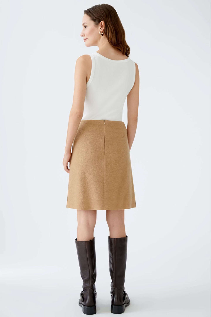 Short wool skirt, high waist