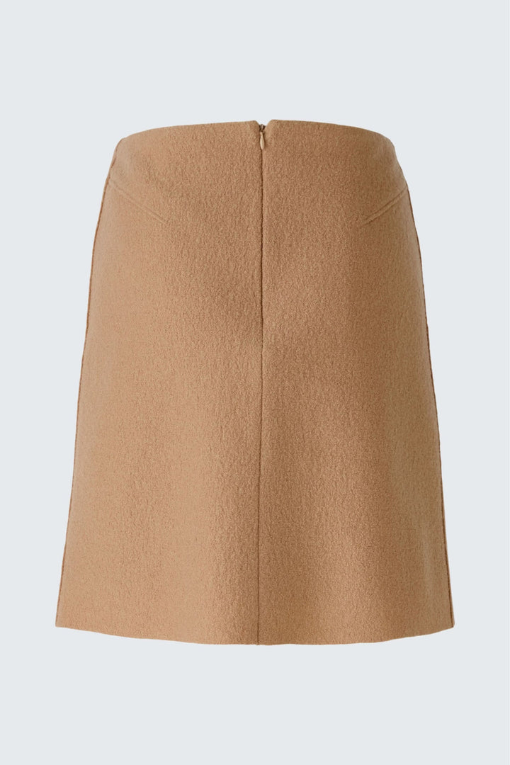 Short wool skirt, high waist