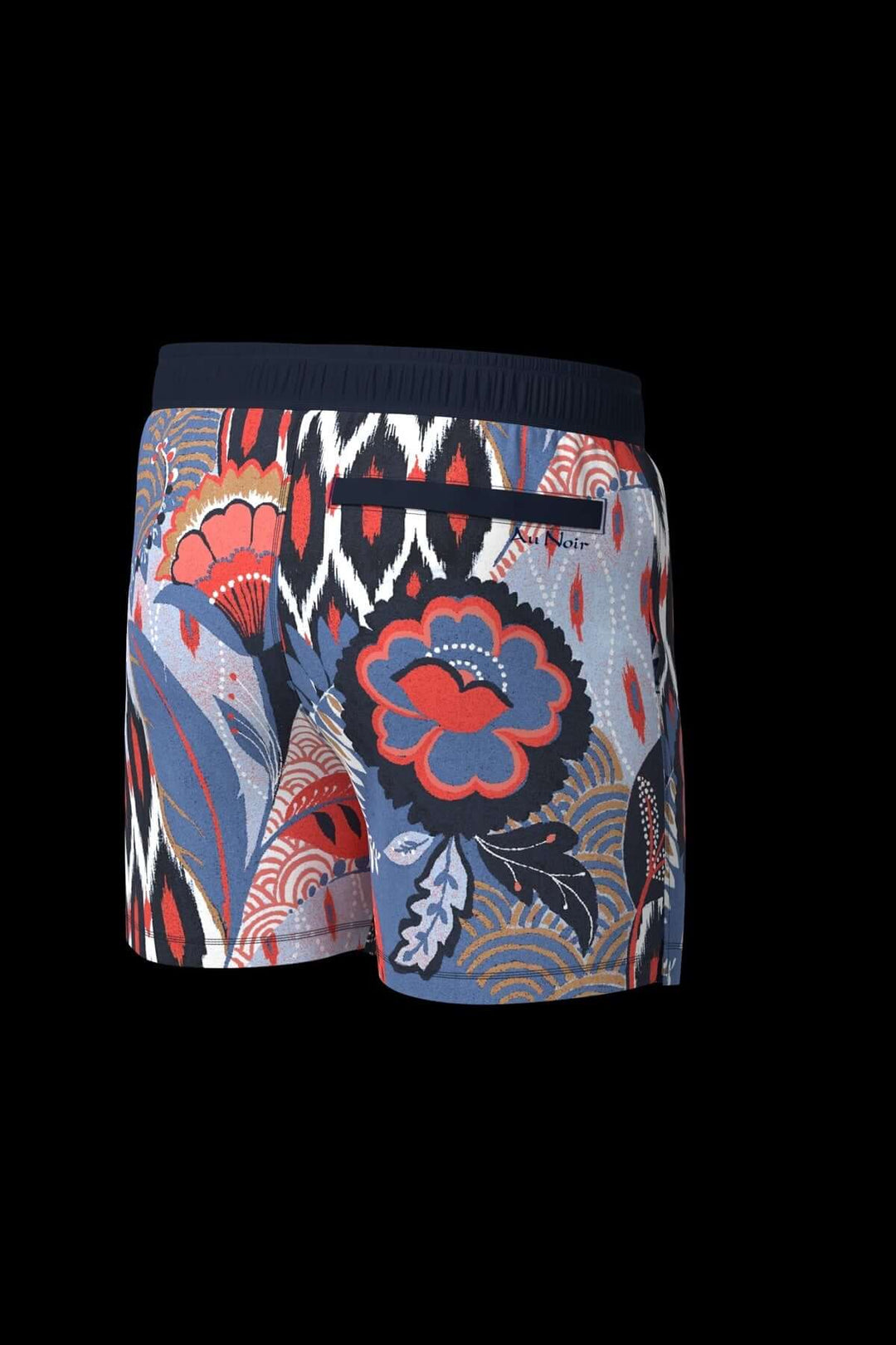 Maillot de bain Lemberg avec motif tropical coloré et taille élastique, parfait pour l'été.