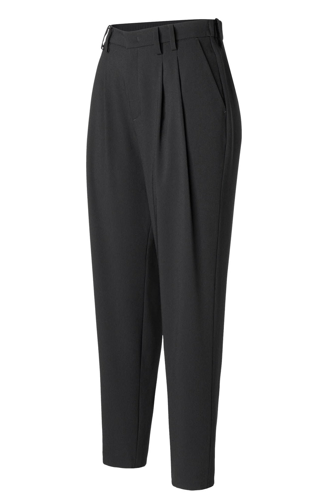 Pantalon Chelsea chic et sophistiqué avec taille élastique, plis français, et coupe moderne pour bureau ou sortie élégante.