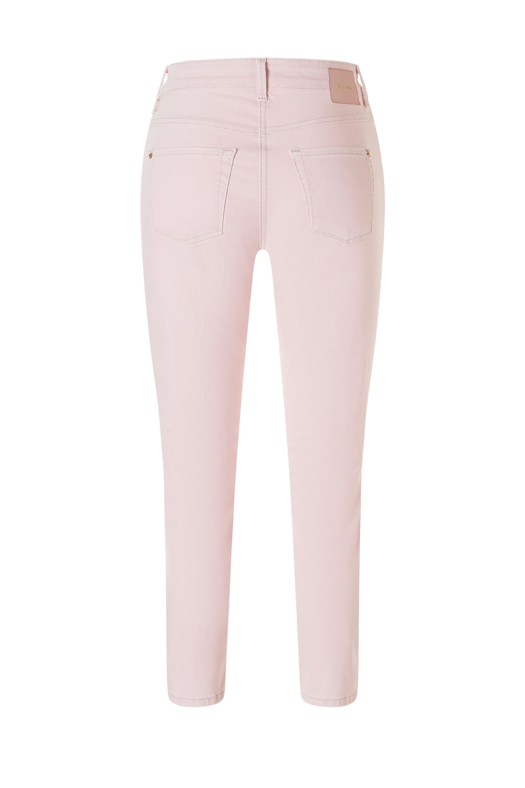 Pantalon Dream Summer - pantalon rose à coupe ajustée, longueur cheville, matière extensible, vue arrière, essentiel polyvalent.
