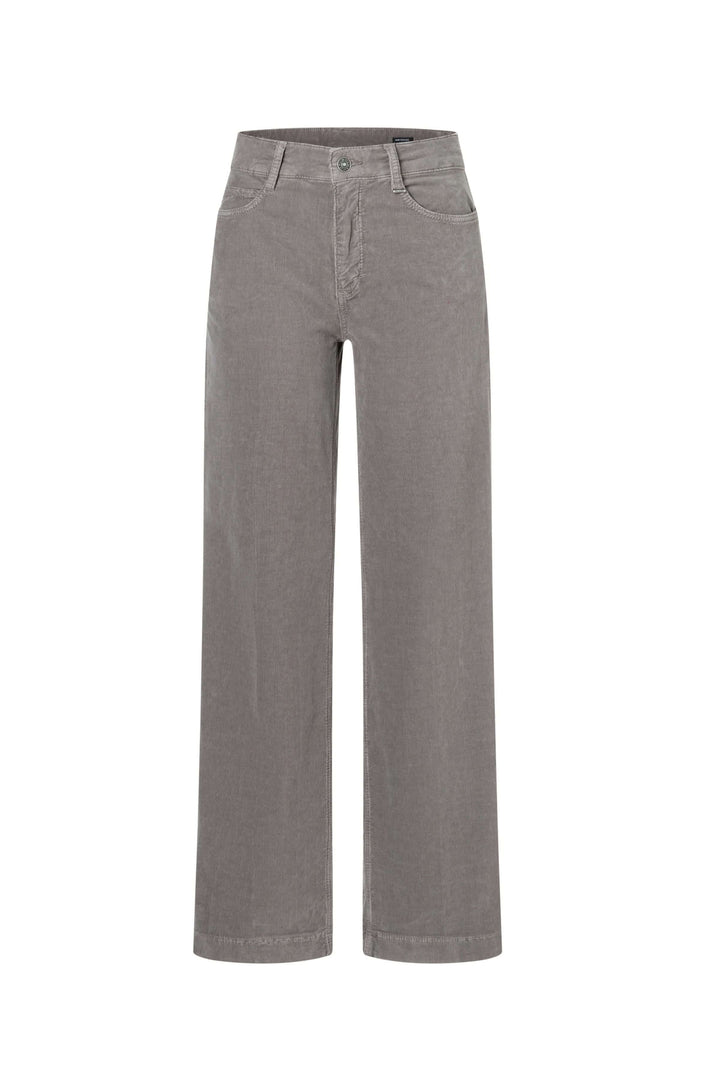 Pantalon Wide en velours côtelé à jambe large, élégant et confortable, coupe large, taille mi-haute avec fermeture à glissière.